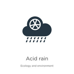 Acid rain icon vector. Trendy flat acid rain icon from ecology and environment collection isolated on white background. Vector illustration can be used for web and mobile graphic design, logo, eps10