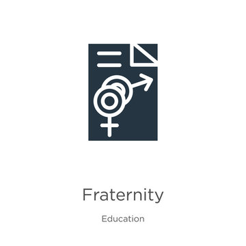 Fraternity icon vector. Trendy flat fraternity icon from education collection isolated on white background. Vector illustration can be used for web and mobile graphic design, logo, eps10