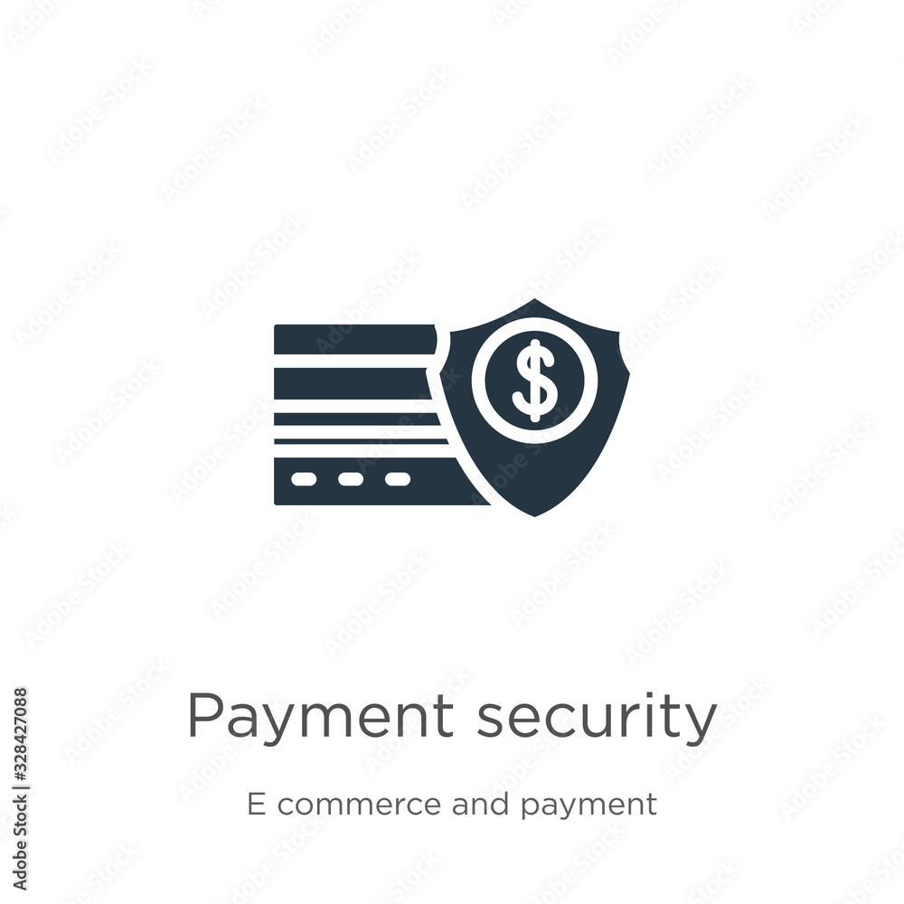 Poster payment security icon vector. trendy flat payment security icon from e commerce and payment collecti
