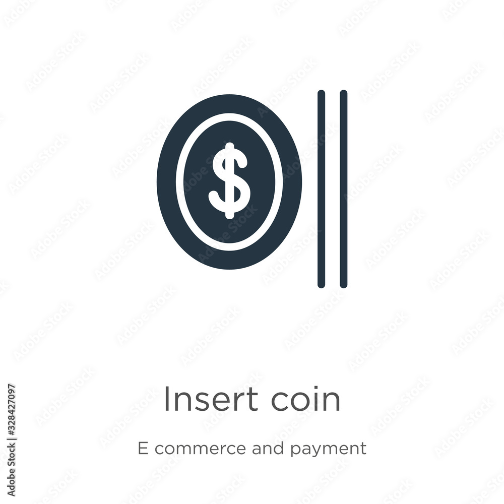 Aufkleber insert coin icon vector. trendy flat insert coin icon from e commerce and payment collection isolate