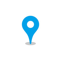 Simple pin location flat icon design vector