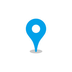 Simple pin location flat icon design vector