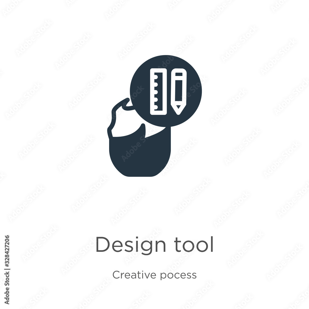 Poster design tool icon vector. trendy flat design tool icon from creative pocess collection isolated on wh