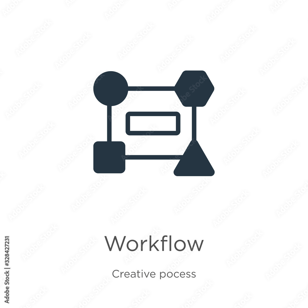 Poster workflow icon vector. trendy flat workflow icon from creative pocess collection isolated on white ba