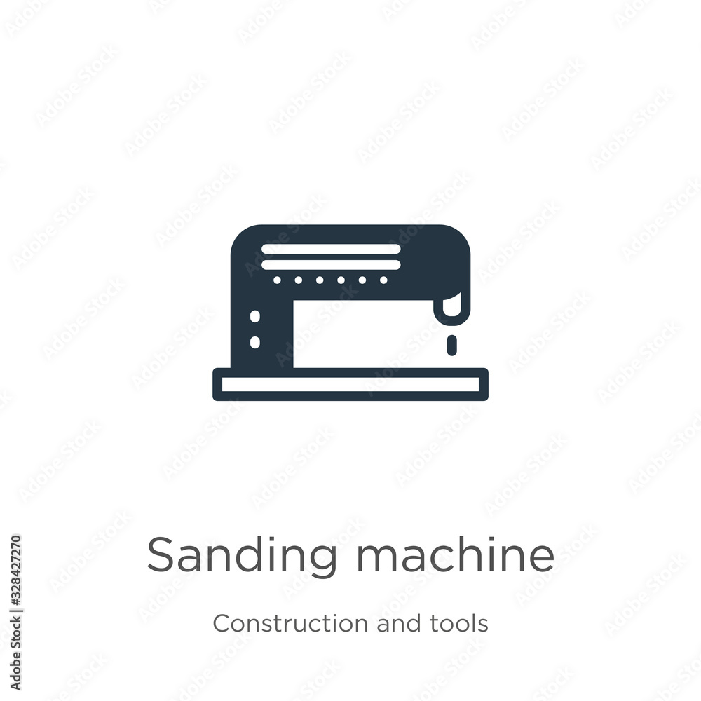 Poster sanding machine icon vector. trendy flat sanding machine icon from construction and tools collection