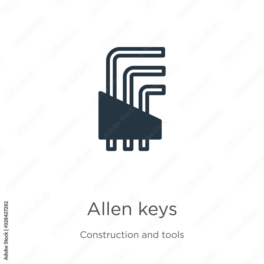 Poster allen keys icon vector. trendy flat allen keys icon from construction and tools collection isolated 