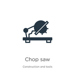Chop saw icon vector. Trendy flat chop saw icon from construction and tools collection isolated on white background. Vector illustration can be used for web and mobile graphic design, logo, eps10