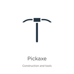 Pickaxe icon vector. Trendy flat pickaxe icon from construction and tools collection isolated on white background. Vector illustration can be used for web and mobile graphic design, logo, eps10