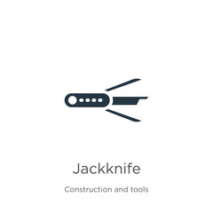 Jackknife icon vector. Trendy flat jackknife icon from construction and tools collection isolated on white background. Vector illustration can be used for web and mobile graphic design, logo, eps10