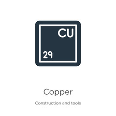 Copper icon vector. Trendy flat copper icon from construction and tools collection isolated on white background. Vector illustration can be used for web and mobile graphic design, logo, eps10