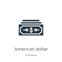 American dollar icon vector. Trendy flat american dollar icon from commerce collection isolated on white background. Vector illustration can be used for web and mobile graphic design, logo, eps10