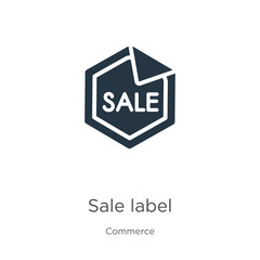 Sale label icon vector. Trendy flat sale label icon from commerce collection isolated on white background. Vector illustration can be used for web and mobile graphic design, logo, eps10