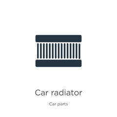 Car radiator icon vector. Trendy flat car radiator icon from car parts collection isolated on white background. Vector illustration can be used for web and mobile graphic design, logo, eps10