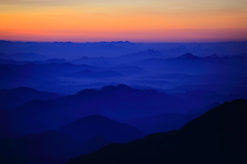 Mountain view in the morning.