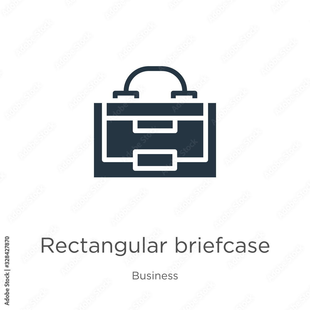 Aufkleber rectangular briefcase icon vector. trendy flat rectangular briefcase icon from business collection i