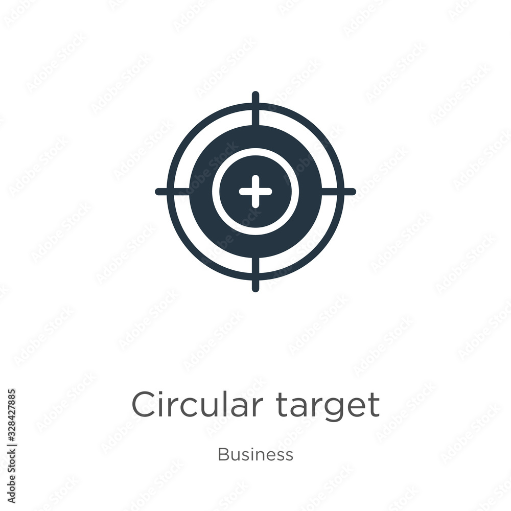 Poster circular target icon vector. trendy flat circular target icon from business collection isolated on w