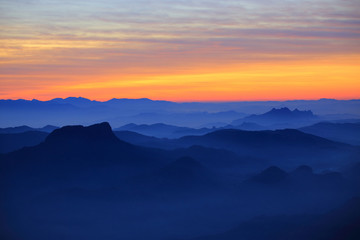 Mountain view in the morning.