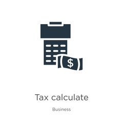 Fototapeta na wymiar Tax calculate icon vector. Trendy flat tax calculate icon from business collection isolated on white background. Vector illustration can be used for web and mobile graphic design, logo, eps10