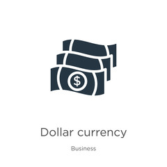 Dollar currency icon vector. Trendy flat dollar currency icon from business collection isolated on white background. Vector illustration can be used for web and mobile graphic design, logo, eps10