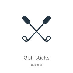 Golf sticks icon vector. Trendy flat golf sticks icon from business collection isolated on white background. Vector illustration can be used for web and mobile graphic design, logo, eps10