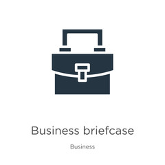 Business briefcase icon vector. Trendy flat business briefcase icon from business collection isolated on white background. Vector illustration can be used for web and mobile graphic design, logo,