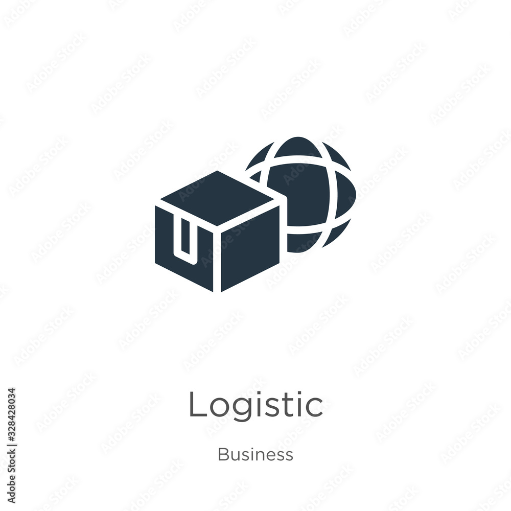 Poster logistic icon vector. trendy flat logistic icon from business collection isolated on white backgroun