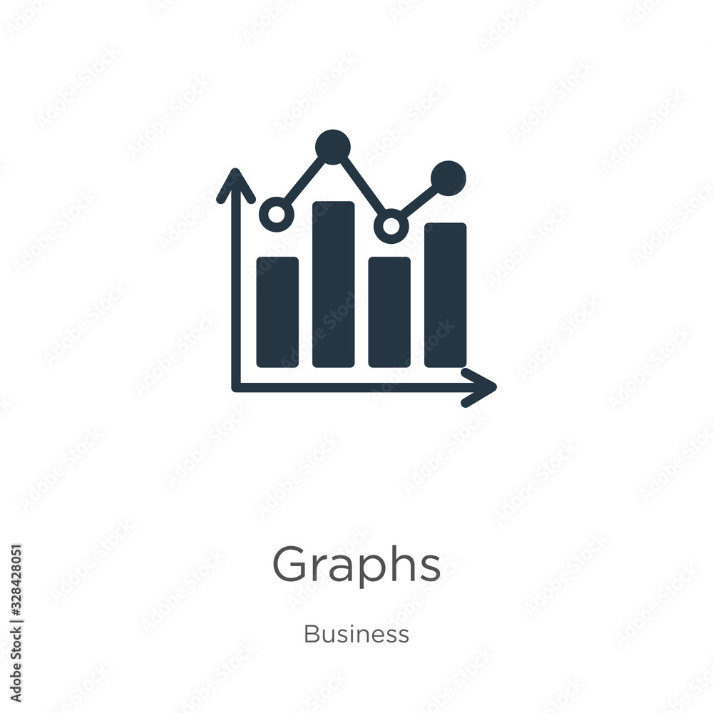 Poster graphs icon vector. trendy flat graphs icon from business collection isolated on white background. v