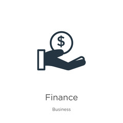 Finance icon vector. Trendy flat finance icon from business collection isolated on white background. Vector illustration can be used for web and mobile graphic design, logo, eps10