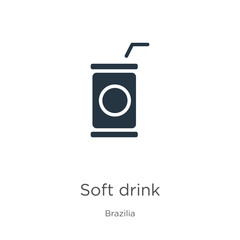 Soft drink icon vector. Trendy flat soft drink icon from brazilia collection isolated on white background. Vector illustration can be used for web and mobile graphic design, logo, eps10