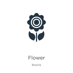 Flower icon vector. Trendy flat flower icon from brazilia collection isolated on white background. Vector illustration can be used for web and mobile graphic design, logo, eps10