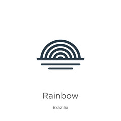 Rainbow icon vector. Trendy flat rainbow icon from brazilia collection isolated on white background. Vector illustration can be used for web and mobile graphic design, logo, eps10