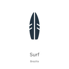 Surf icon vector. Trendy flat surf icon from brazilia collection isolated on white background. Vector illustration can be used for web and mobile graphic design, logo, eps10