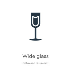 Wide glass icon vector. Trendy flat wide glass icon from bistro and restaurant collection isolated on white background. Vector illustration can be used for web and mobile graphic design, logo, eps10