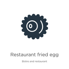 Fototapeta premium Restaurant fried egg icon vector. Trendy flat restaurant fried egg icon from bistro and restaurant collection isolated on white background. Vector illustration can be used for web and mobile graphic