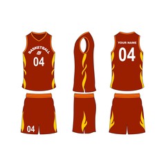 Basketball jersey set template collection.