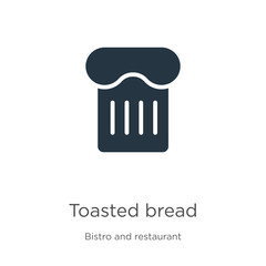 Toasted bread icon vector. Trendy flat toasted bread icon from bistro and restaurant collection isolated on white background. Vector illustration can be used for web and mobile graphic design, logo,