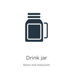 Drink jar icon vector. Trendy flat drink jar icon from bistro and restaurant collection isolated on white background. Vector illustration can be used for web and mobile graphic design, logo, eps10