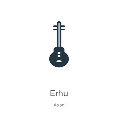 Erhu icon vector. Trendy flat erhu icon from asian collection isolated on white background. Vector illustration can be used for web and mobile graphic design, logo, eps10