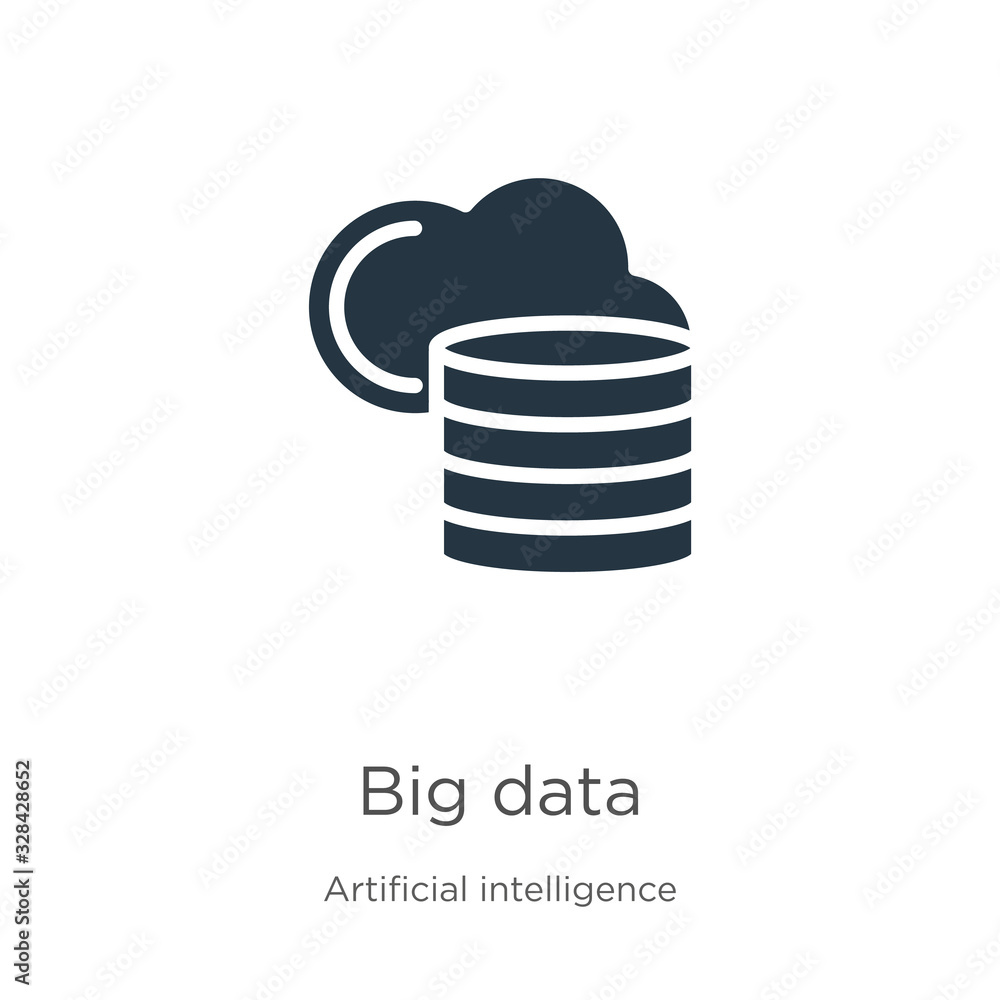 Poster big data icon vector. trendy flat big data icon from big data collection isolated on white backgroun