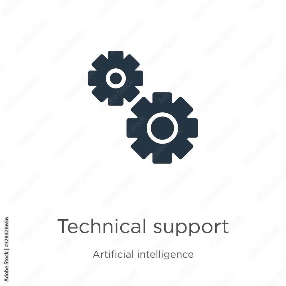 Poster technical support icon vector. trendy flat technical support icon from big data collection isolated 