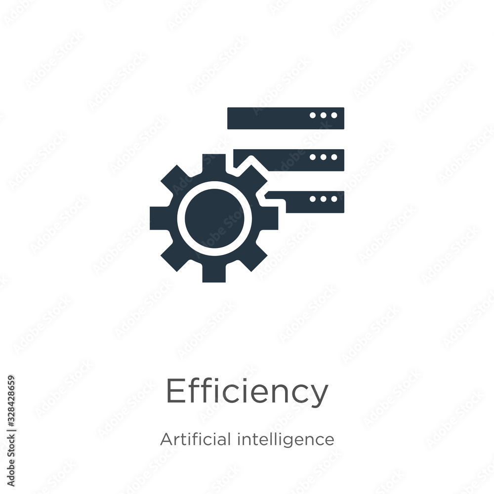 Poster efficiency icon vector. trendy flat efficiency icon from big data collection isolated on white backg