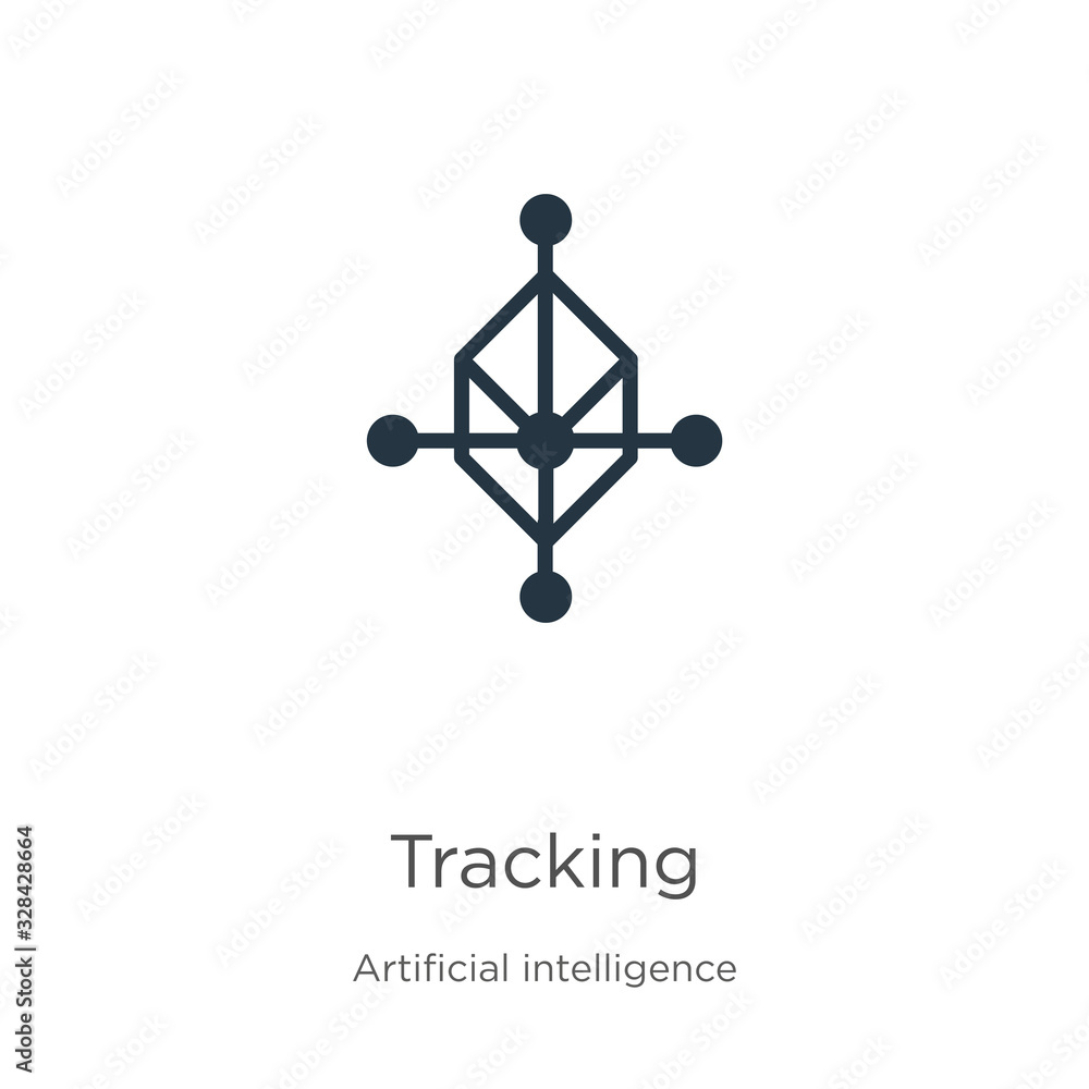 Poster tracking icon vector. trendy flat tracking icon from augmented reality collection isolated on white 