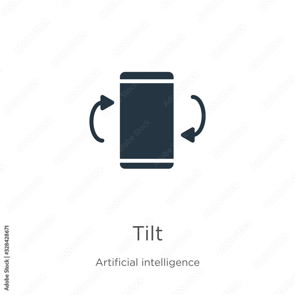 Poster tilt icon vector. trendy flat tilt icon from augmented reality collection isolated on white backgrou