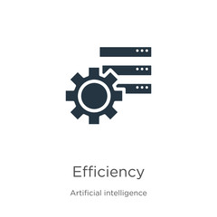 Efficiency icon vector. Trendy flat efficiency icon from big data collection isolated on white background. Vector illustration can be used for web and mobile graphic design, logo, eps10