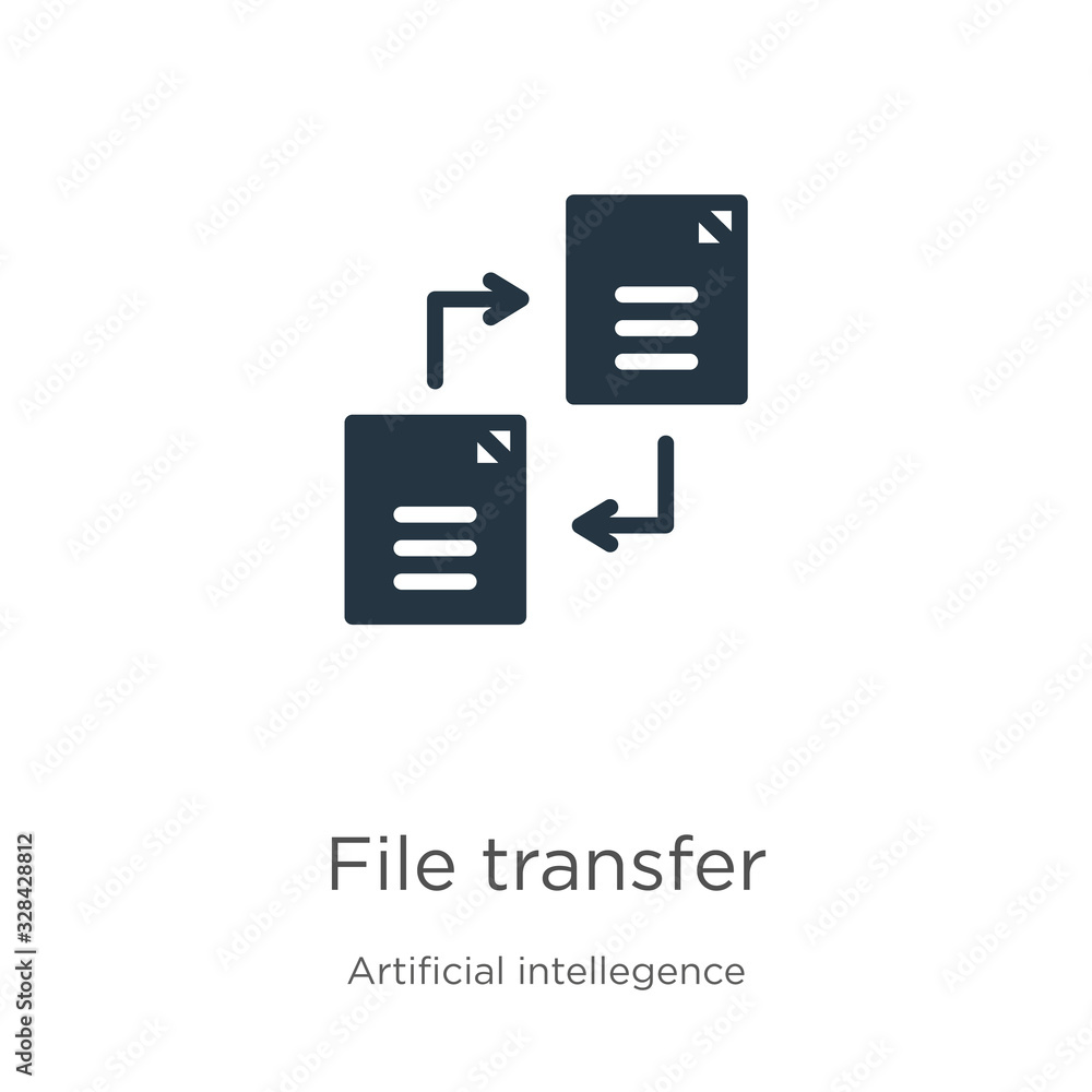 Poster file transfer icon vector. trendy flat file transfer icon from artificial intelligence collection is