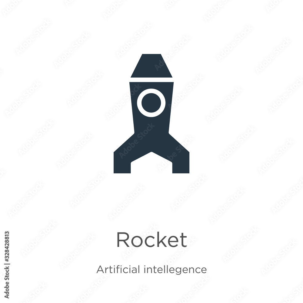 Aufkleber rocket icon vector. trendy flat rocket icon from artificial intelligence collection isolated on whit