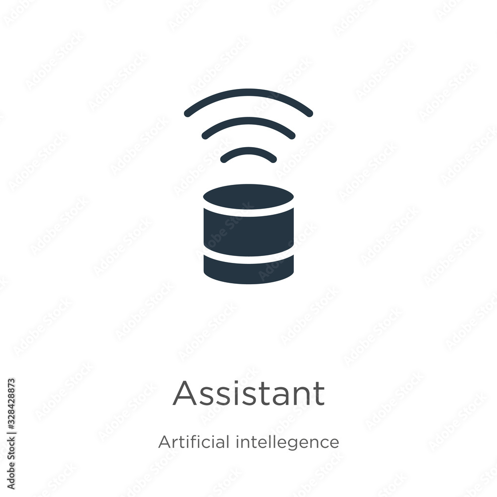 Poster assistant icon vector. trendy flat assistant icon from artificial intelligence collection isolated o