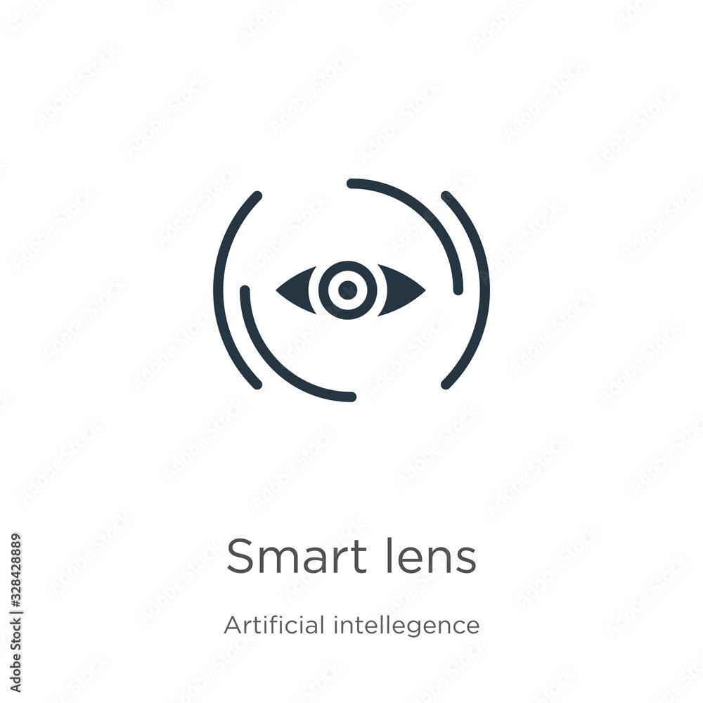 Poster smart lens icon vector. trendy flat smart lens icon from artificial intellegence and future technolo