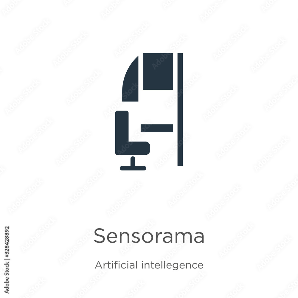 Poster sensorama icon vector. trendy flat sensorama icon from artificial intellegence and future technology