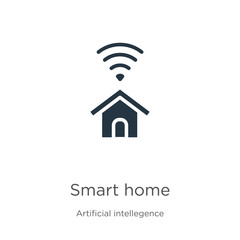 Smart home icon vector. Trendy flat smart home icon from artificial intelligence collection isolated on white background. Vector illustration can be used for web and mobile graphic design, logo, eps10